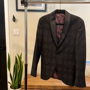 Never worn Topman black slim fit size 36 reg. blazer w/ 3 inside working pockets